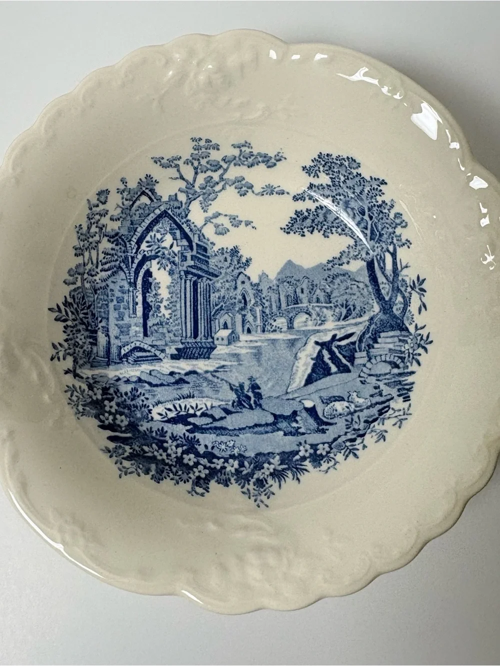 Vintage English Abbey 3 Piece Transferware Set